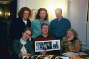 DES Stories Book Team. Back L to R: Pat Miller, Margaret Braun, Jonathan Sherwood, Front L to R: Nancy Stuart, Guy Miller, Geri McCormick. Not shown: Deborah Raub, Ceil Goldman, David Pendergrass.